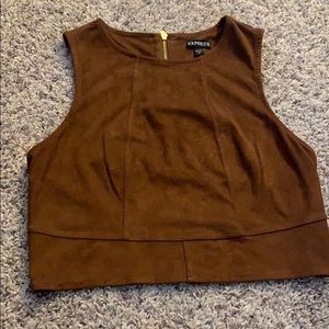 LIKE NEW Express Suede Crop Top